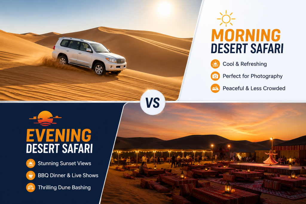 Morning Vs Evening Desert Safari